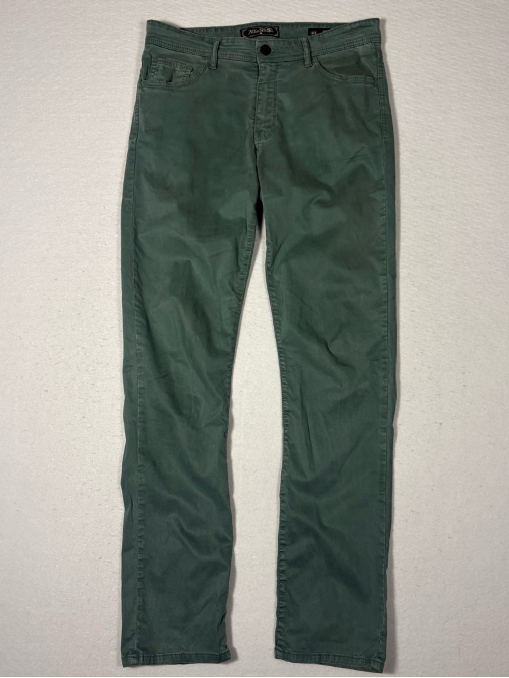 Jack of Spades Men's Denim Green Straight Leg Jeans Size 34x34 #J0019